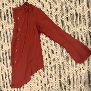 Harper Terracotta Button-Up Top